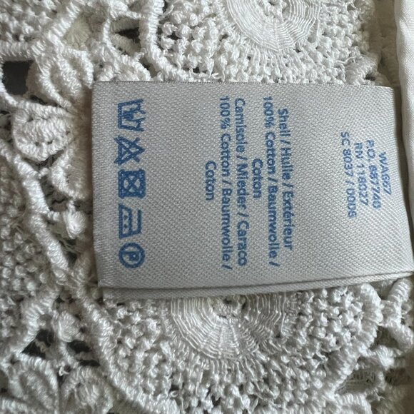 BODEN Floral Lace Top, NEVER WORN, white, Size 4 - Picture 11 of 13